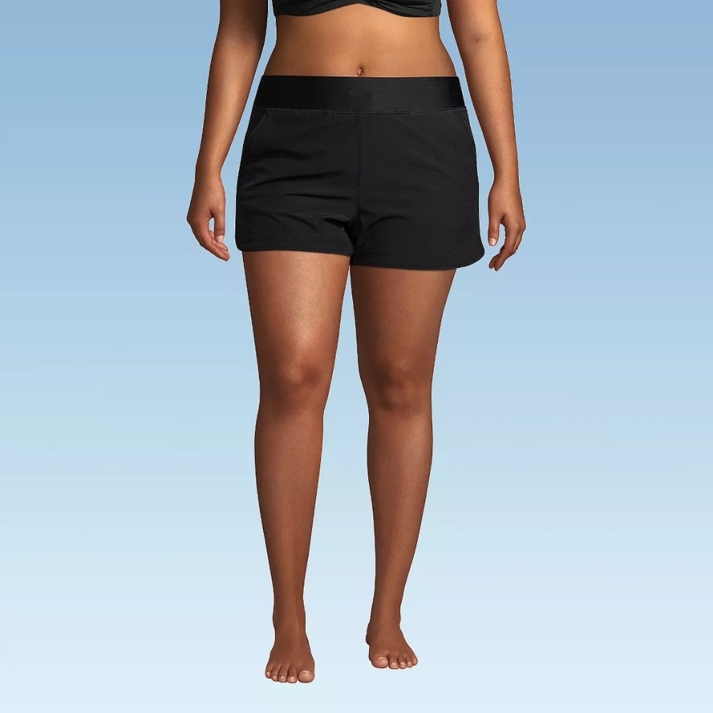 Lands End Women's Plus Size SunShade UPF 50 Board Shorts with Panty 3x NWT